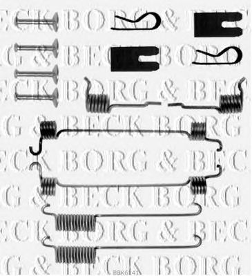BORG & BECK bbk6141 -  Комплектующие, колодки дискового тормоза